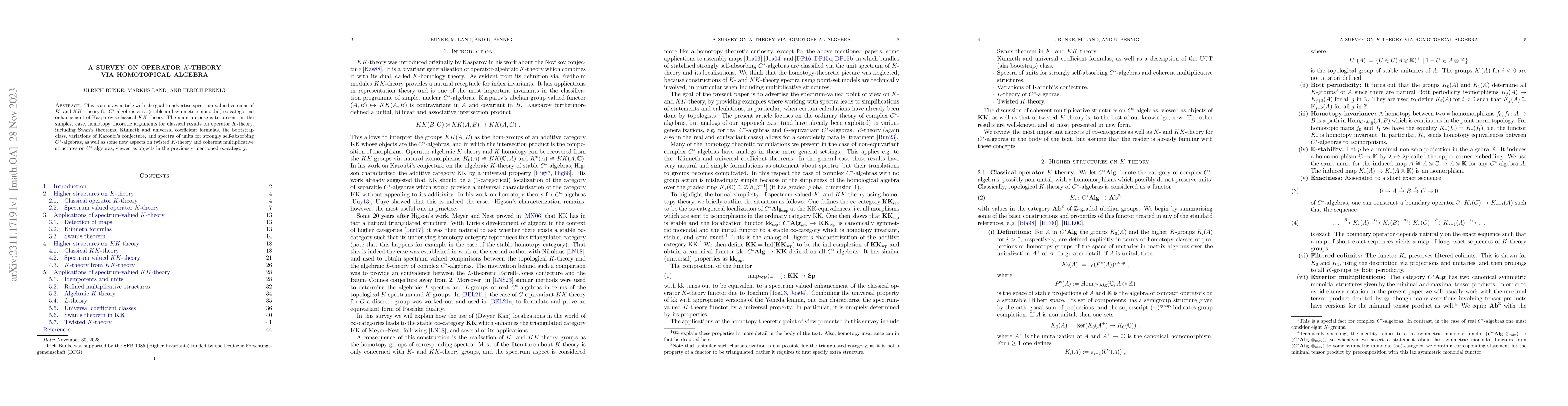 Thumbnail for A survey on operator $K$-theory via homotopical algebra