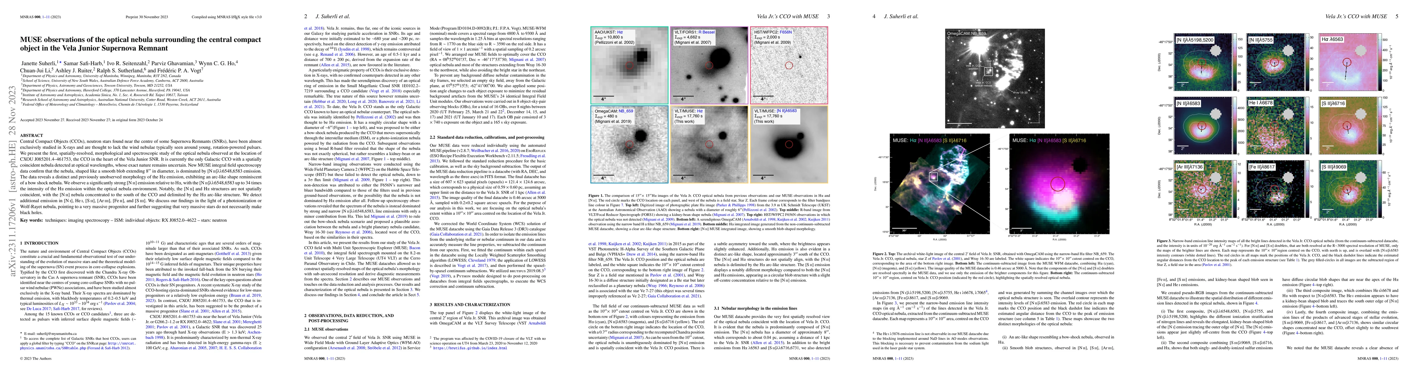 Thumbnail for MUSE observations of the optical nebula surrounding the central compact
  object in the Vela Junior Supernova Remnant