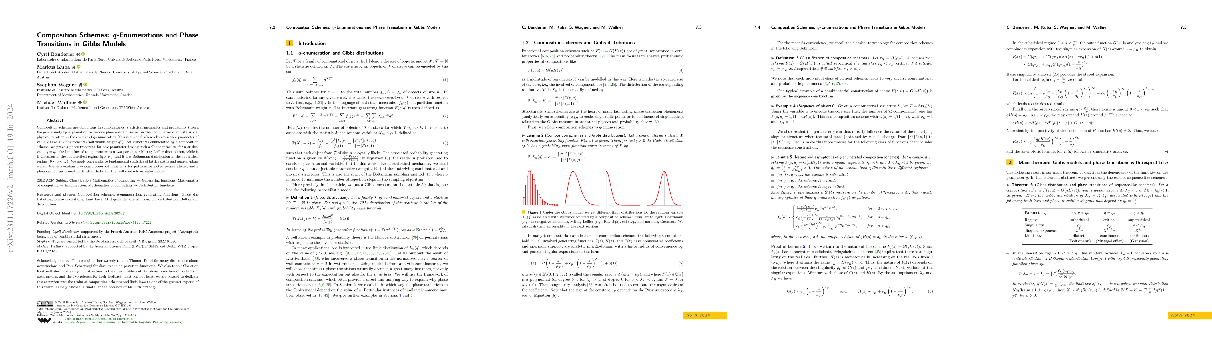 Thumbnail for Composition schemes: q-enumerations and phase transitions