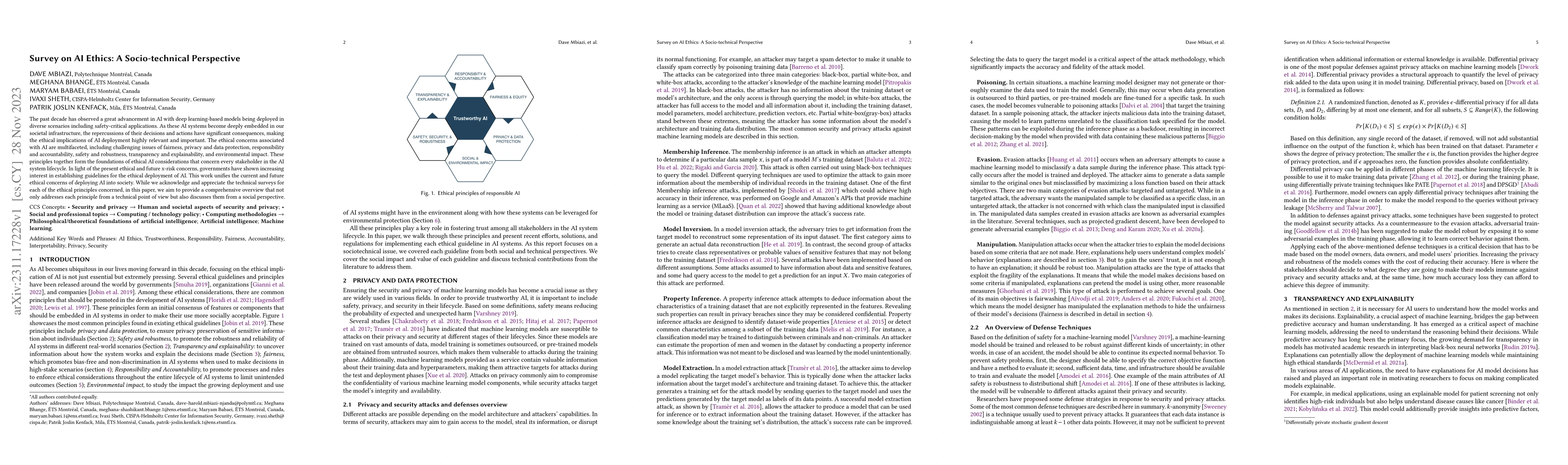 Thumbnail for Survey on AI Ethics: A Socio-technical Perspective