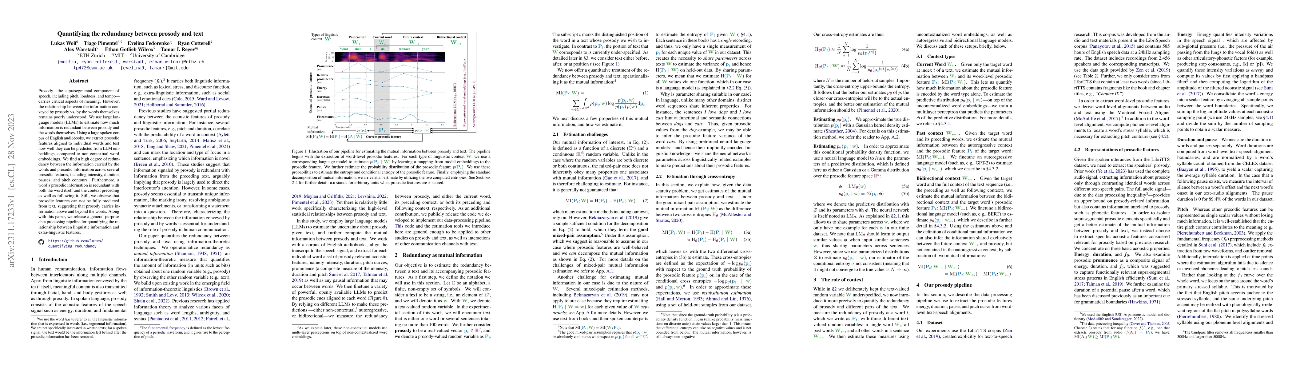 Thumbnail for Quantifying the redundancy between prosody and text