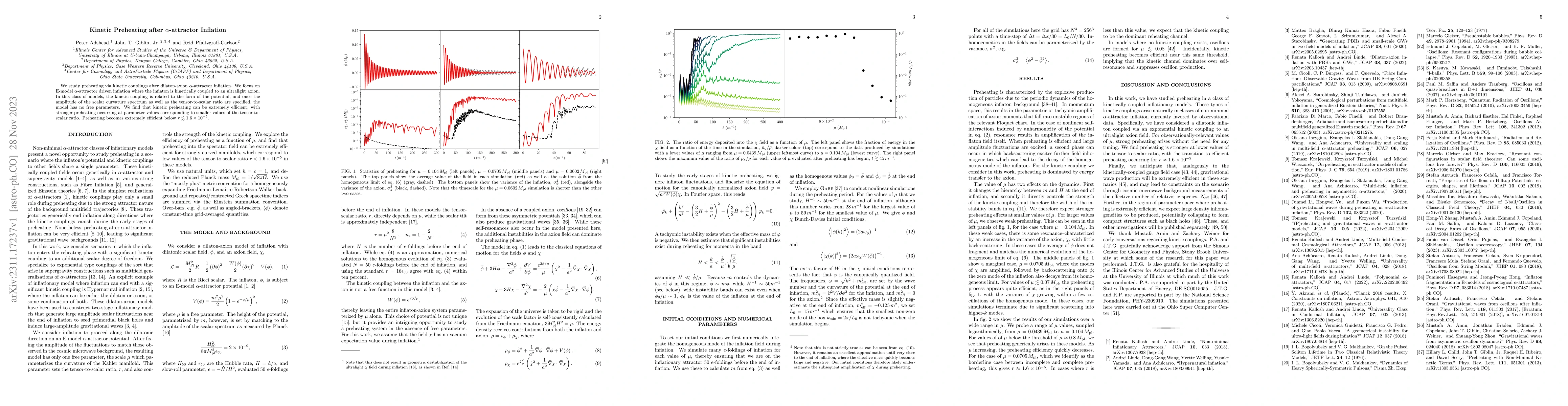 Thumbnail for Kinetic Preheating after $\alpha$-attractor Inflation