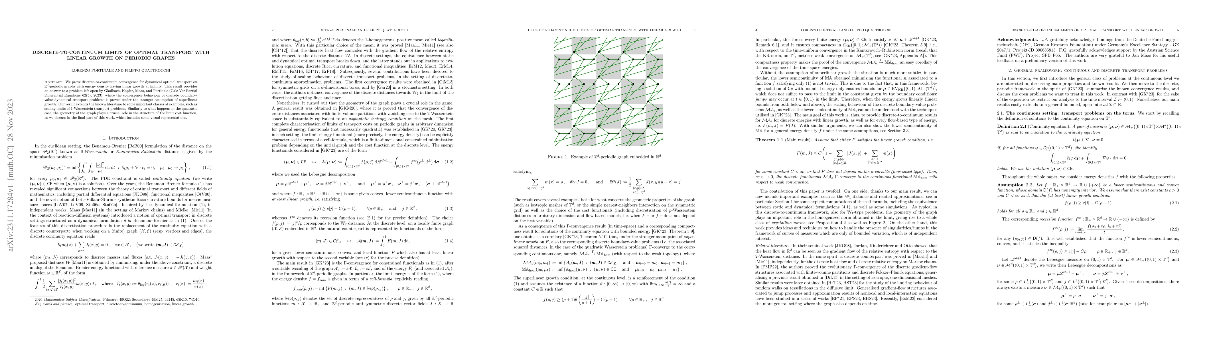Thumbnail for Discrete-to-continuum limits of optimal transport with linear growth on
  periodic graphs