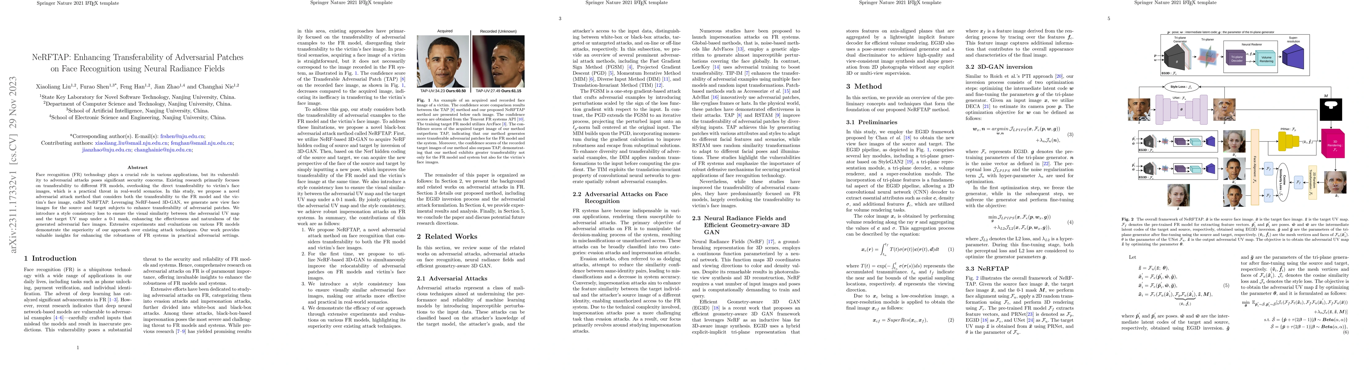 Thumbnail for NeRFTAP: Enhancing Transferability of Adversarial Patches on Face
  Recognition using Neural Radiance Fields