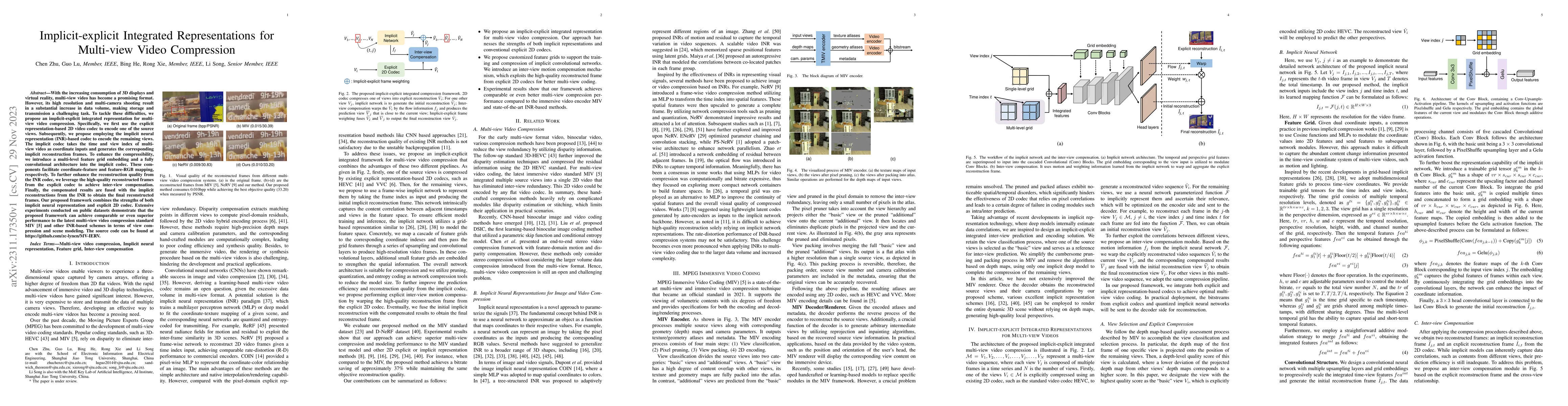 Thumbnail for Implicit-explicit Integrated Representations for Multi-view Video
  Compression