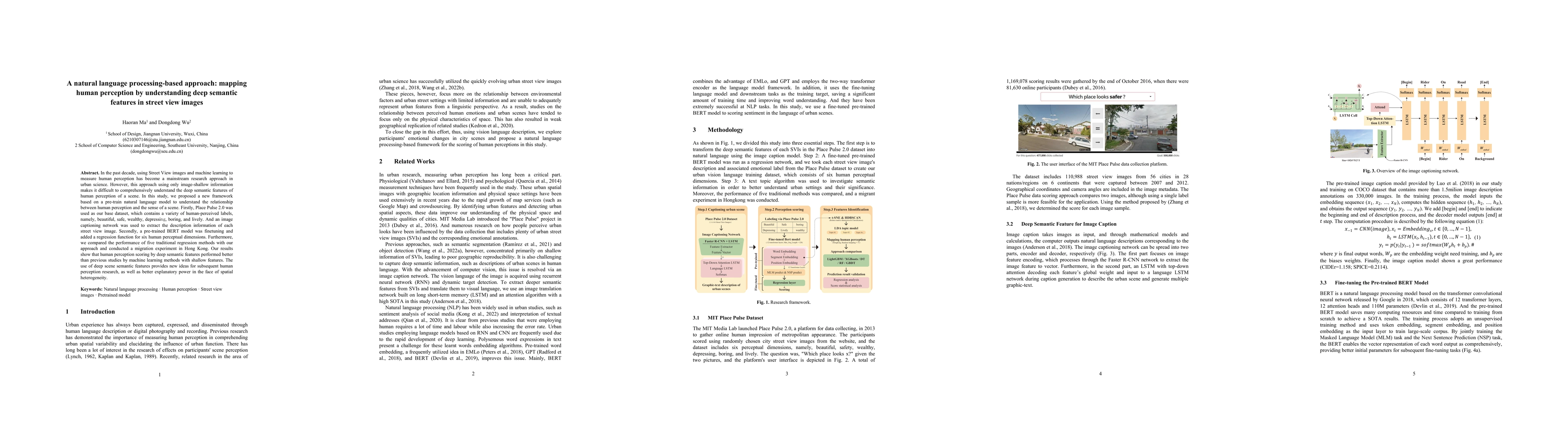 Thumbnail for A natural language processing-based approach: mapping human perception
  by understanding deep semantic features in street view images