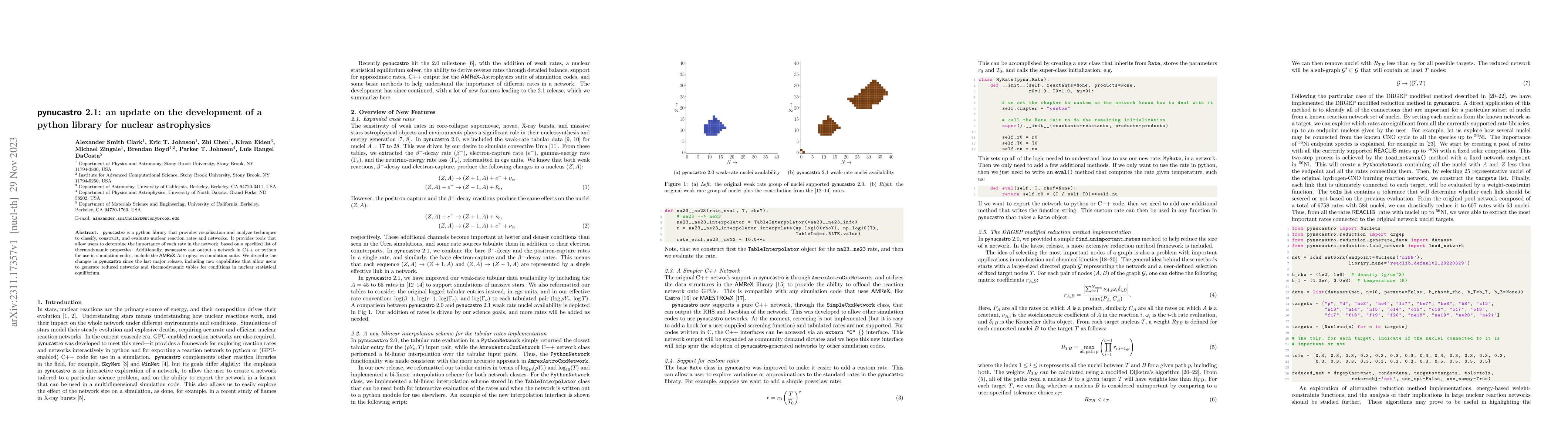 Thumbnail for pynucastro 2.1: an update on the development of a python library for
  nuclear astrophysics