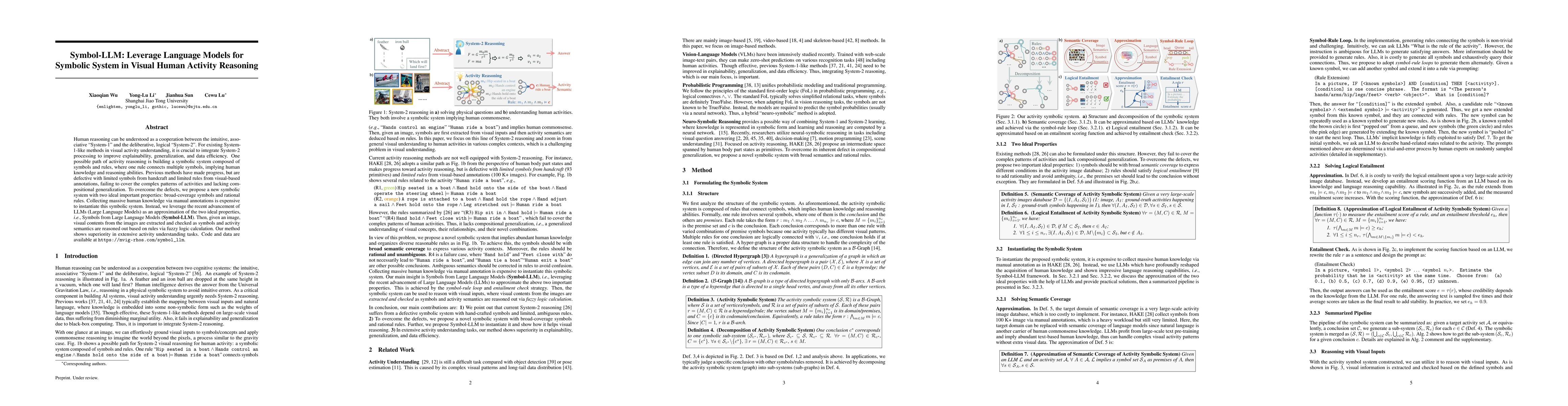 Thumbnail for Symbol-LLM: Leverage Language Models for Symbolic System in Visual Human
  Activity Reasoning