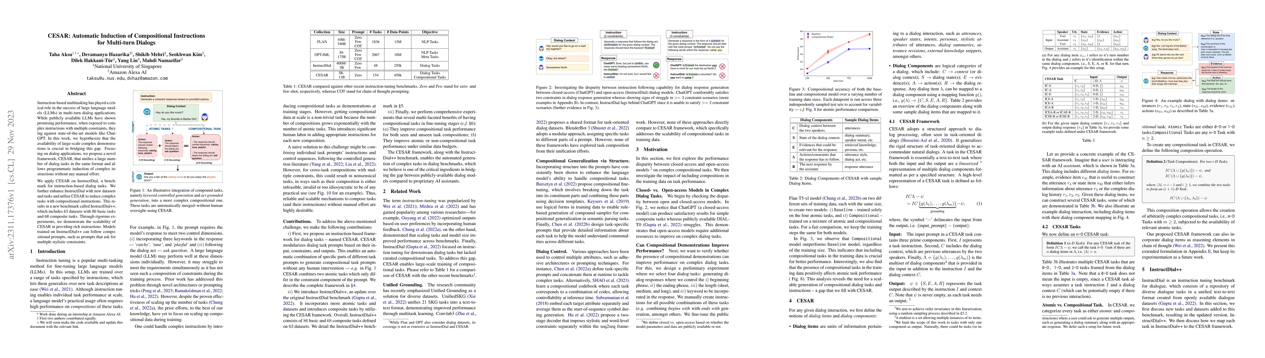 Thumbnail for CESAR: Automatic Induction of Compositional Instructions for Multi-turn
  Dialogs