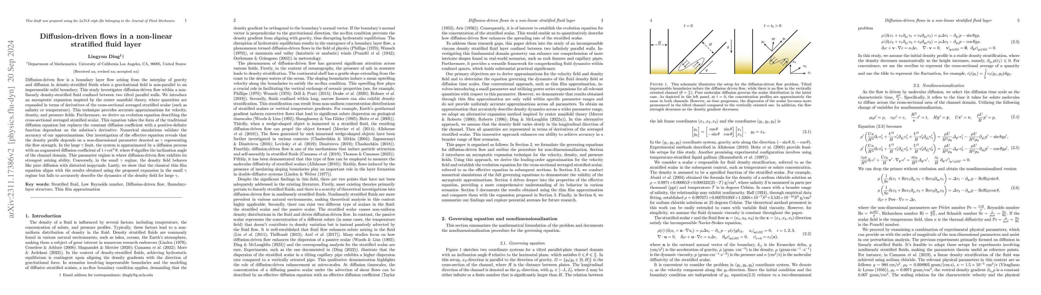 Thumbnail for Diffusion-driven flows in a non-linear stratified fluid layer