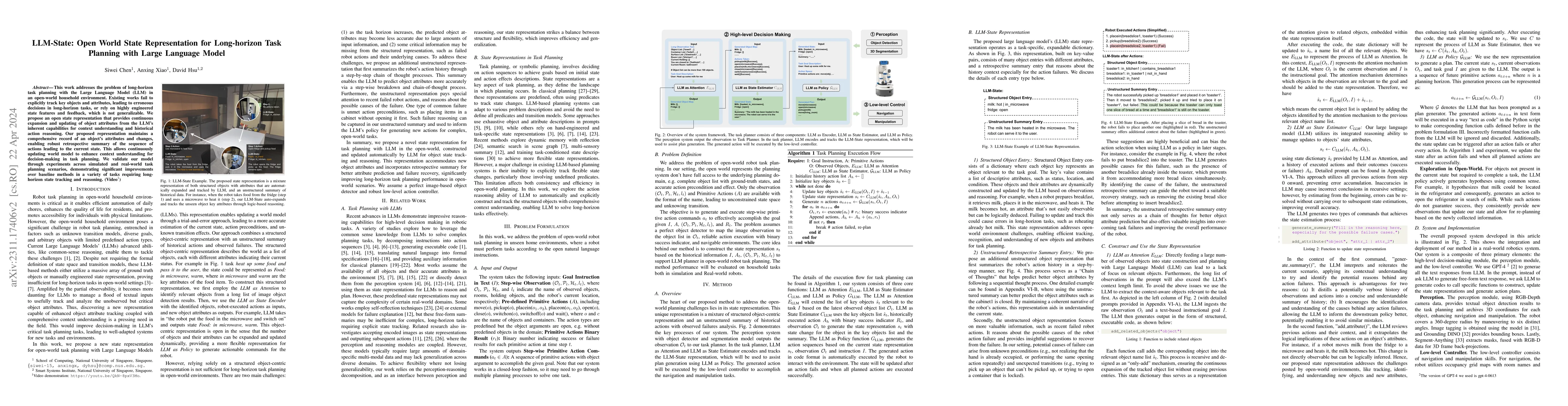 Thumbnail for LLM-State: Open World State Representation for Long-horizon Task
  Planning with Large Language Model