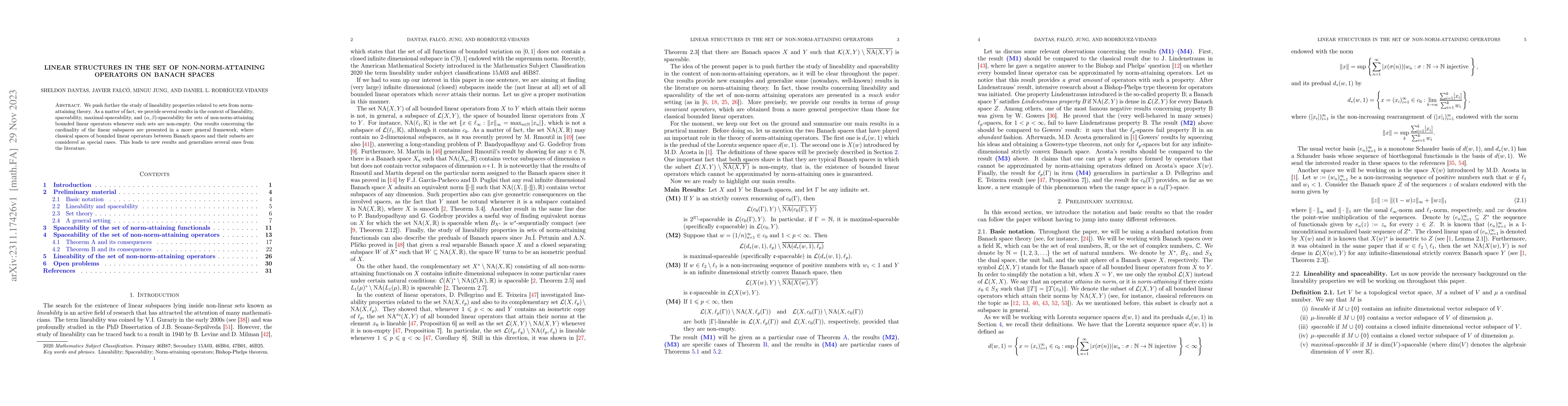 Thumbnail for Linear structures in the set of non-norm-attaining operators on Banach
  spaces