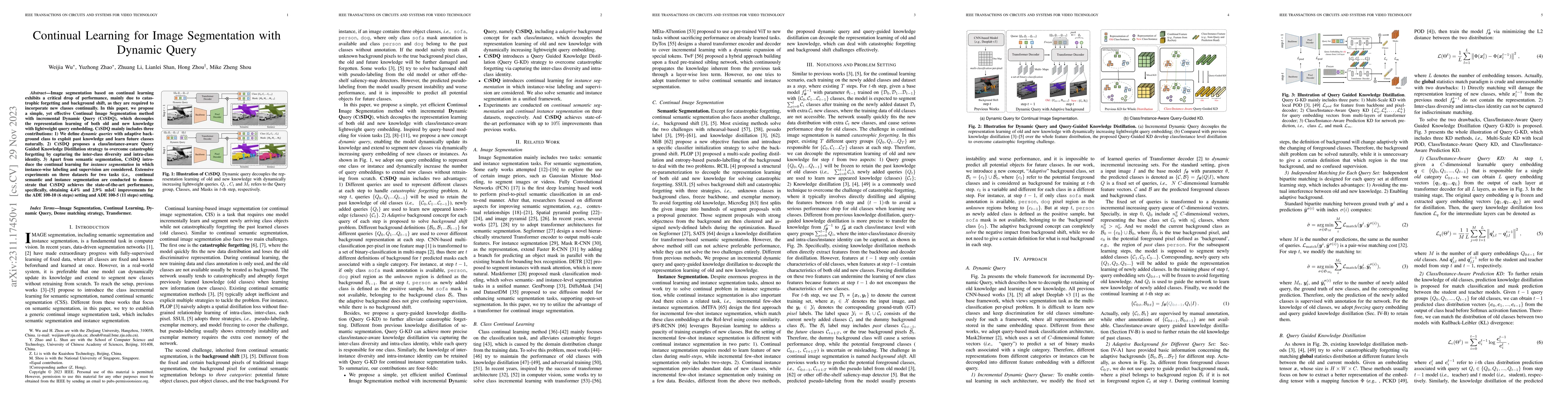 Thumbnail for Continual Learning for Image Segmentation with Dynamic Query