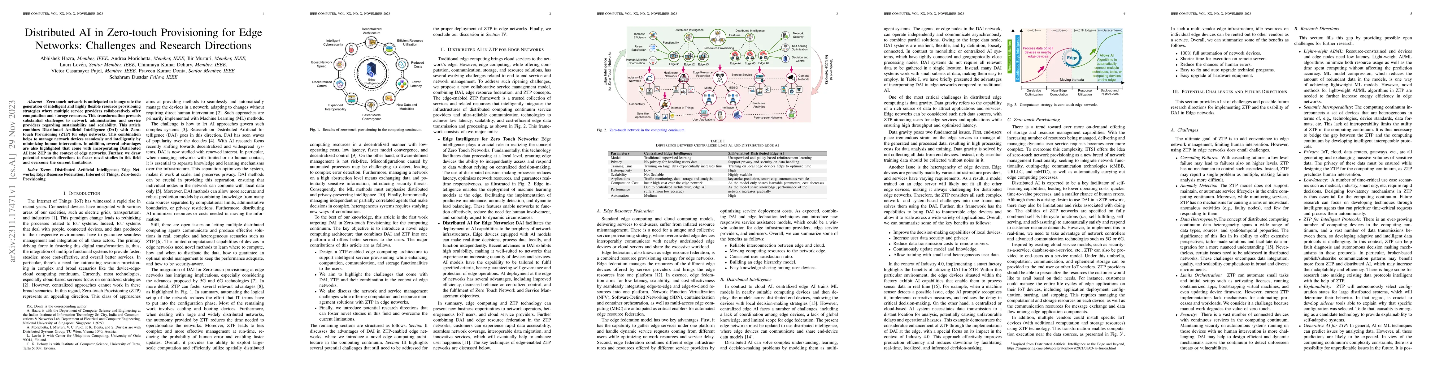 Thumbnail for Distributed AI in Zero-touch Provisioning for Edge Networks: Challenges
  and Research Directions