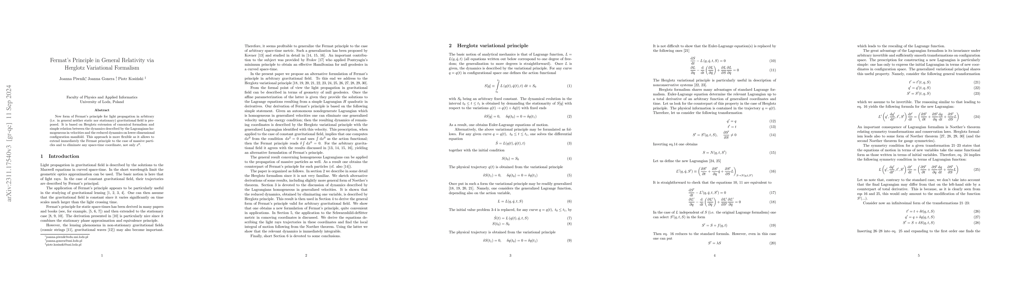 Thumbnail for Herglotz variational principle and Fermat principle in arbitrary metric