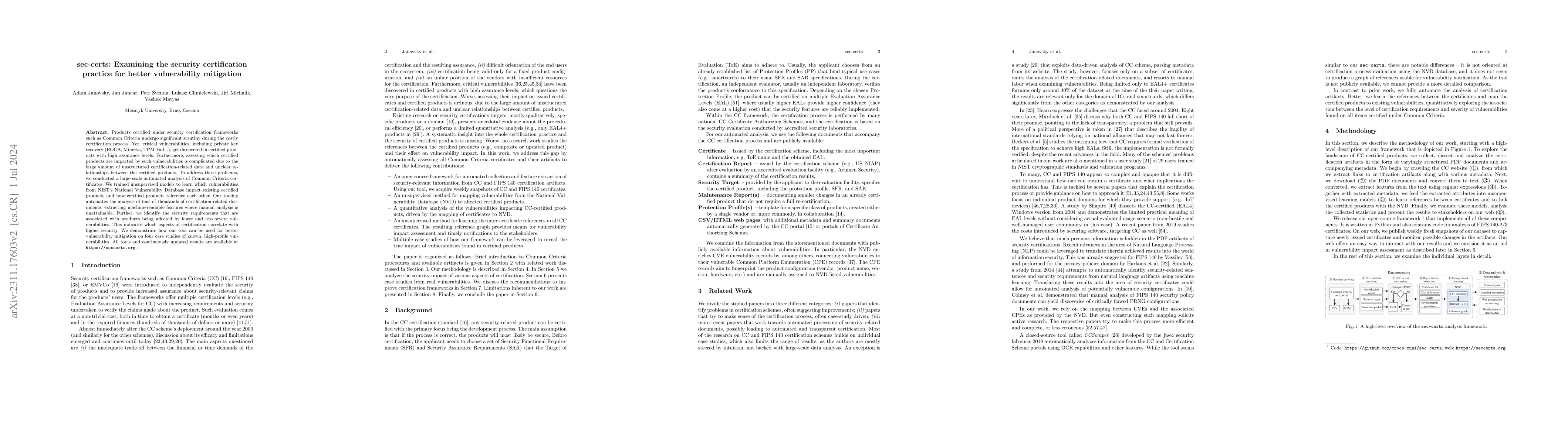 Thumbnail for sec-certs: Examining the security certification practice for better
  vulnerability mitigation