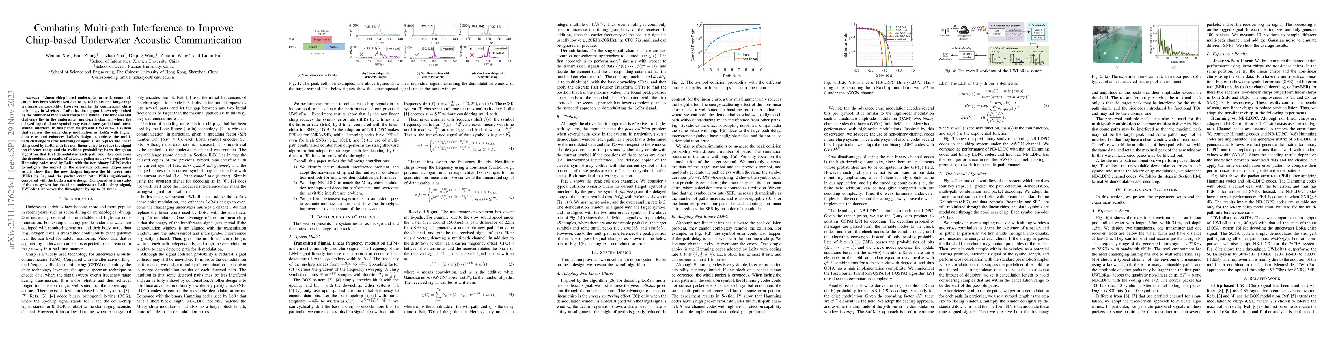 Thumbnail for Combating Multi-path Interference to Improve Chirp-based Underwater
  Acoustic Communication