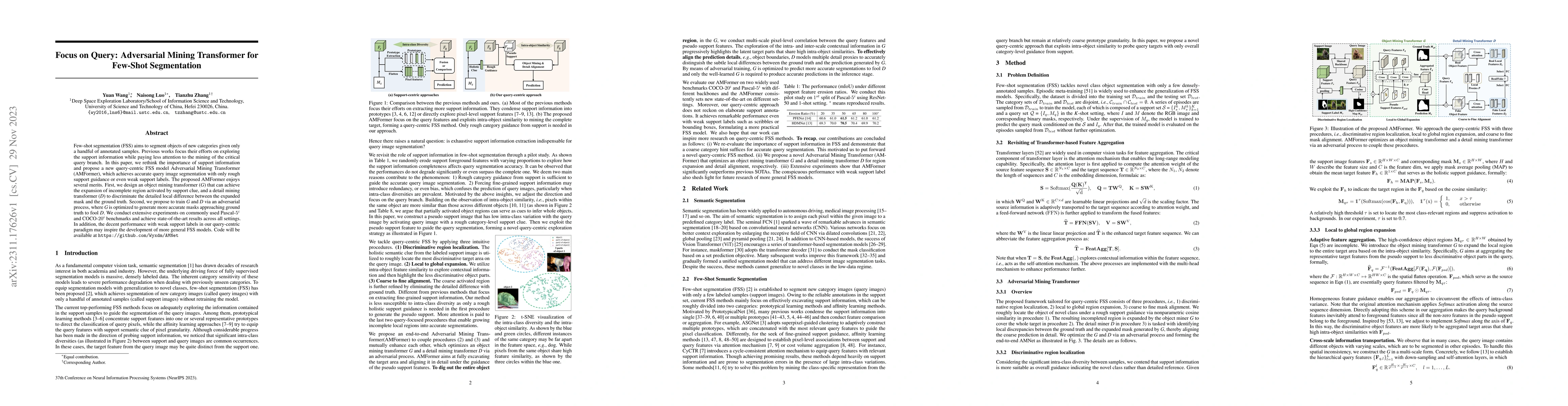 Thumbnail for Focus on Query: Adversarial Mining Transformer for Few-Shot Segmentation