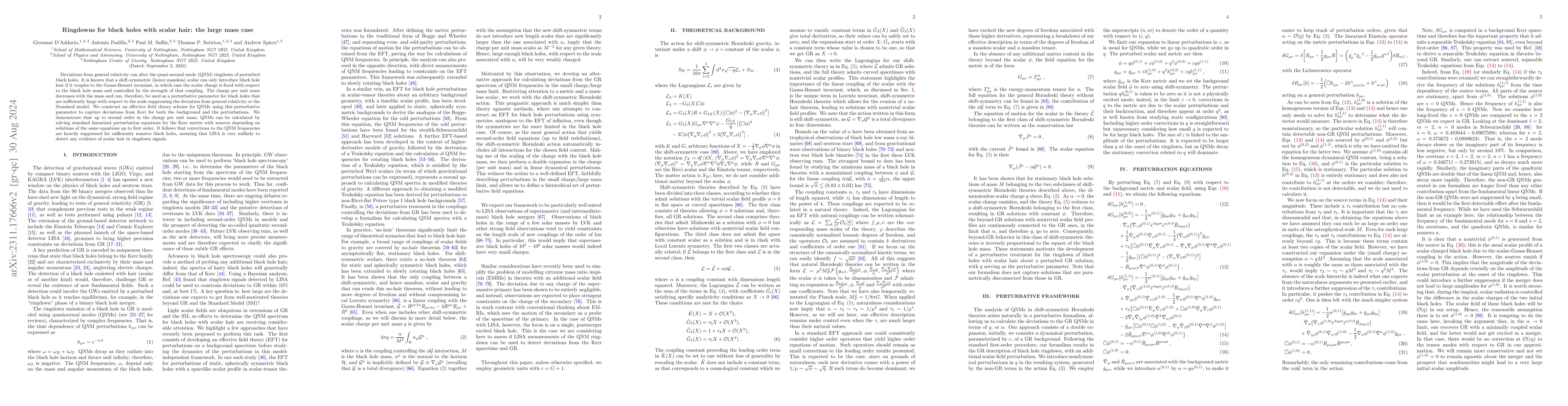 Thumbnail for Ringdowns for black holes with scalar hair: the large mass case