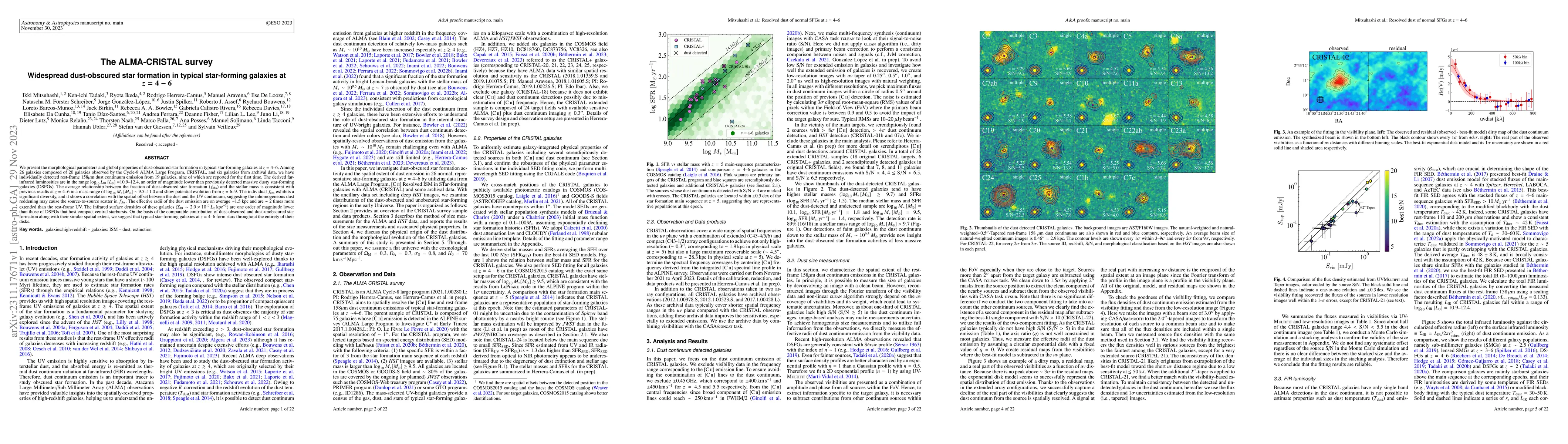 Thumbnail for The ALMA-CRISTAL survey: Widespread dust-obscured star formation in
  typical star-forming galaxies at z=4-6
