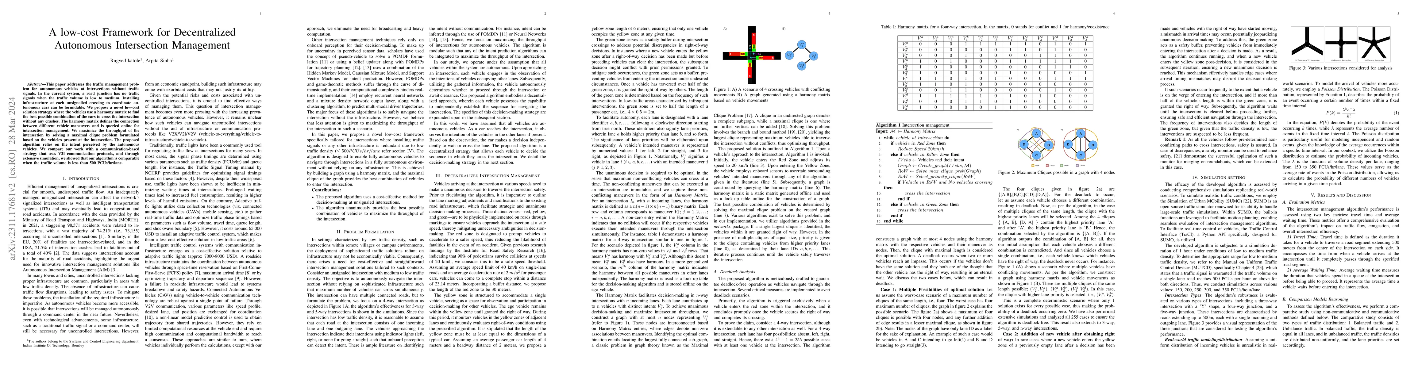 Thumbnail for A low-cost Framework for Decentralized Autonomous Intersection
  Management