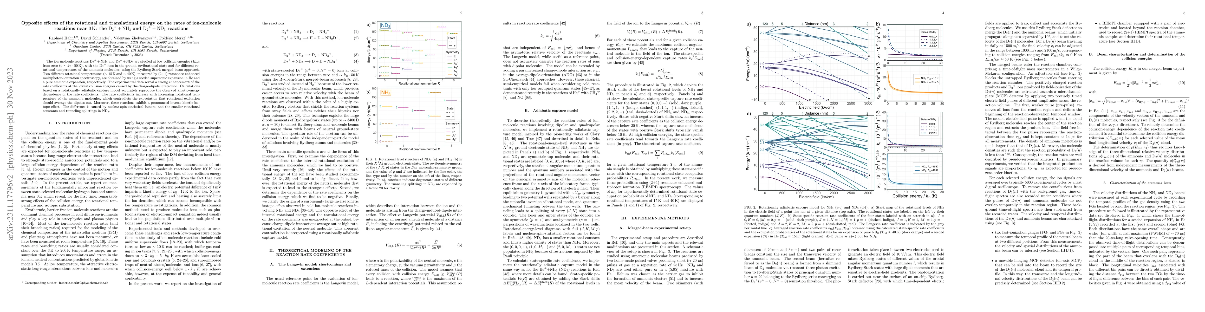 Thumbnail for Opposite effects of the rotational and translational energy on the rates
  of ion-molecule reactions near $0\,\text{K}$: the $\text{D}_2^++\text{NH}_3$
  and $\text{D}_2^++\text{ND}_3$ reactions