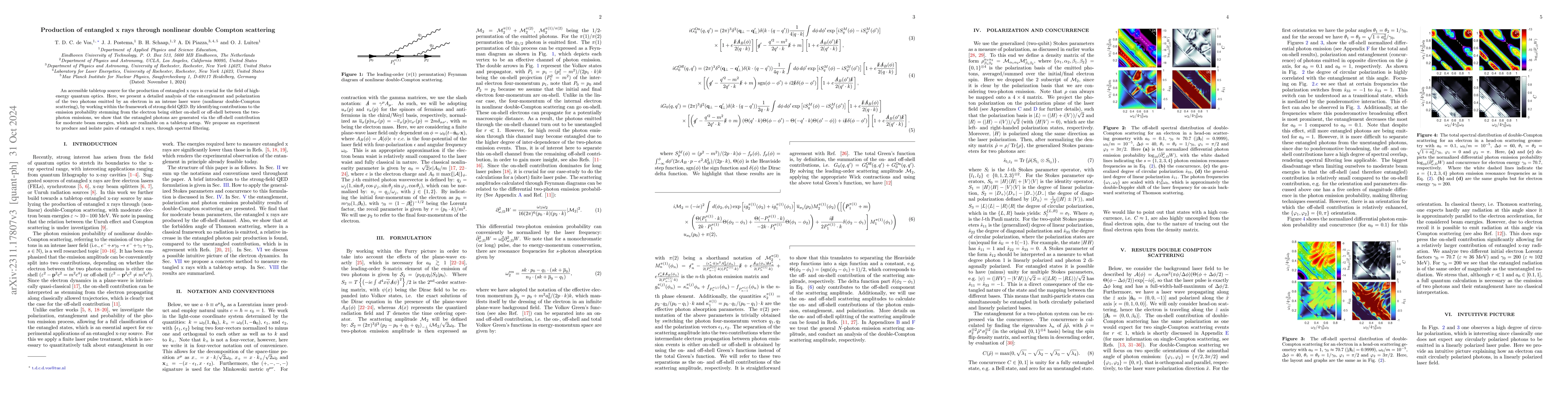 Thumbnail for Production of Entangled X-rays through Nonlinear Double Compton
  Scattering