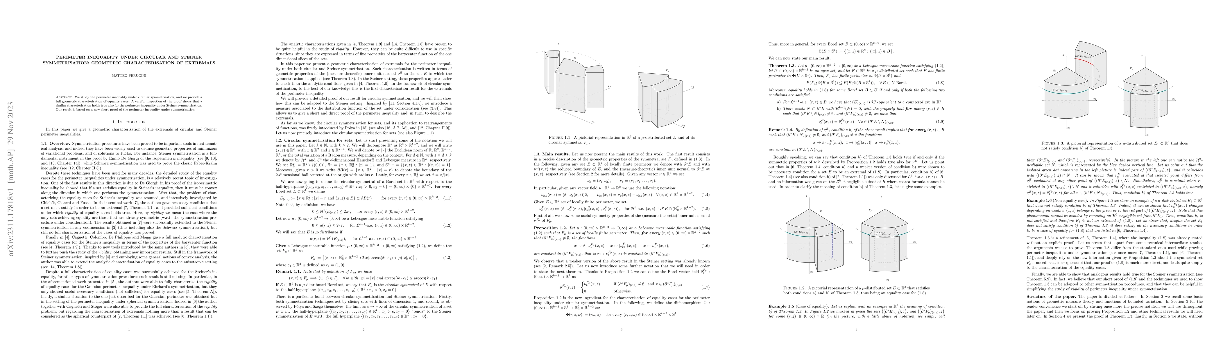 Thumbnail for Perimeter inequality under circular and Steiner symmetrisation:
  geometric characterisation of extremals