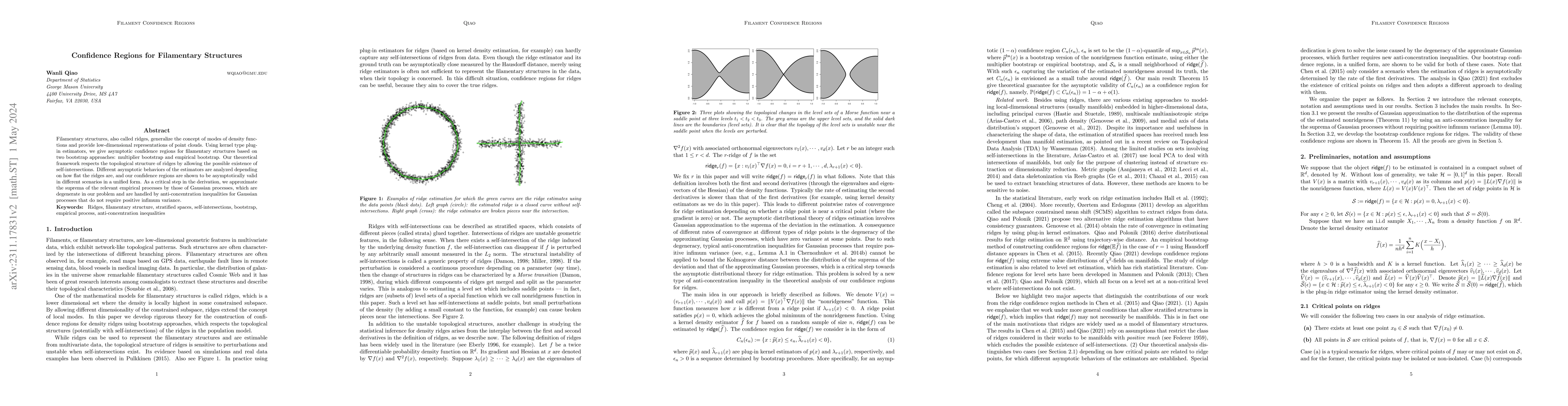 Thumbnail for Confidence Regions for Filamentary Structures
