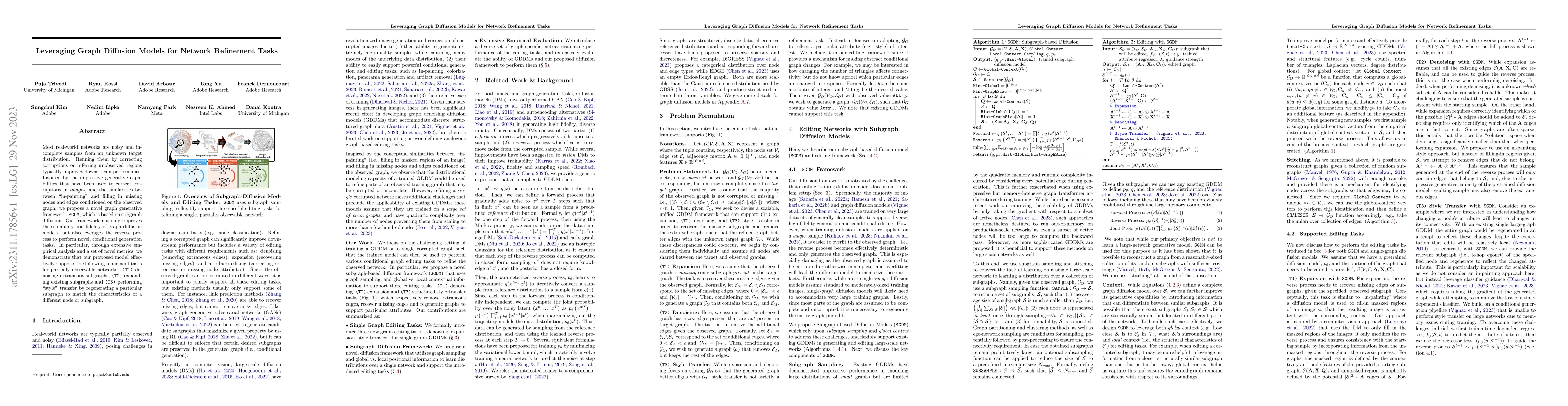 Thumbnail for Leveraging Graph Diffusion Models for Network Refinement Tasks