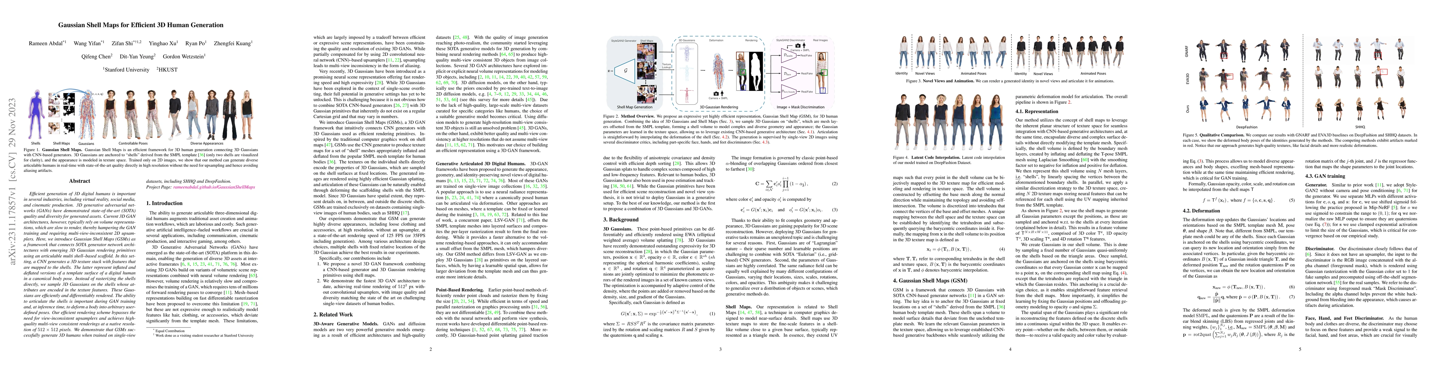 Thumbnail for Gaussian Shell Maps for Efficient 3D Human Generation