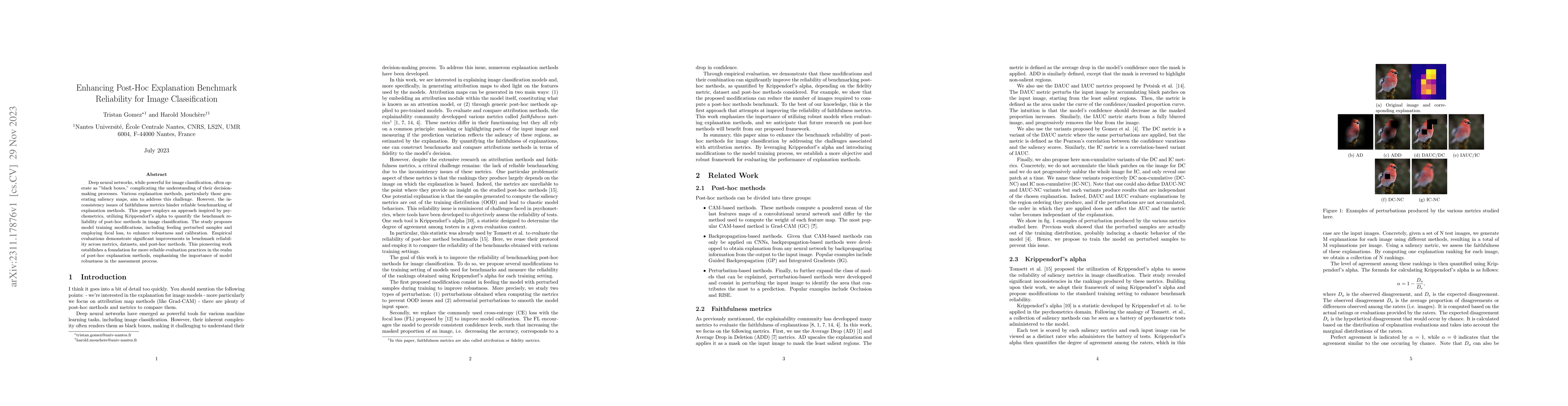 Thumbnail for Enhancing Post-Hoc Explanation Benchmark Reliability for Image
  Classification