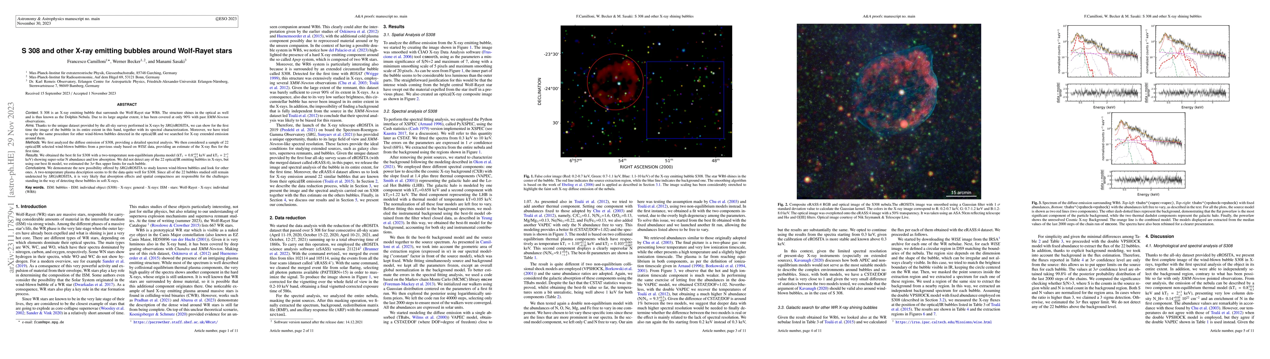 Thumbnail for S 308 and other X-ray emitting bubbles around Wolf-Rayet stars