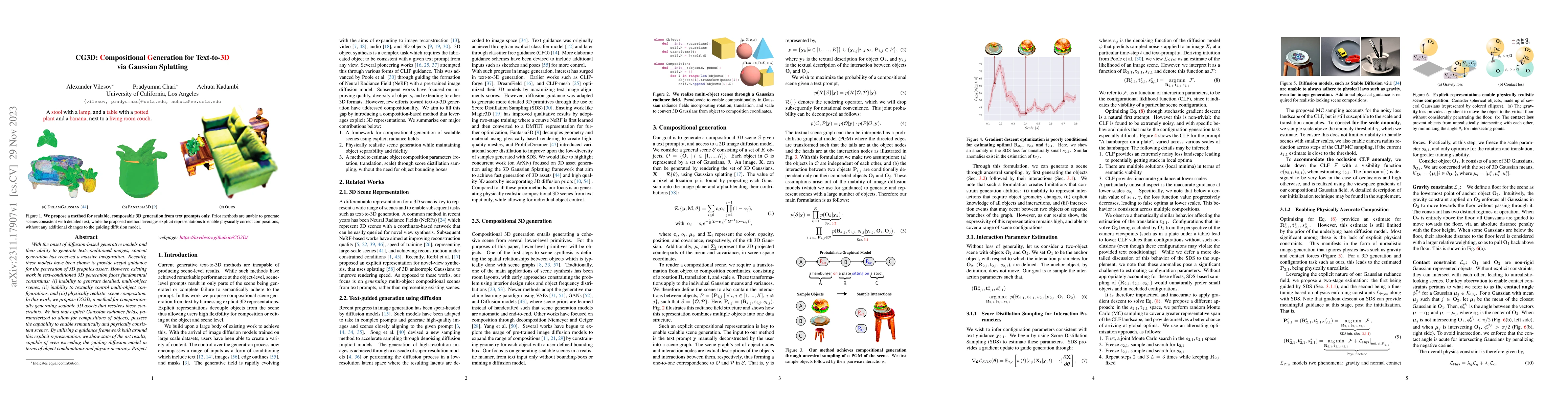 Thumbnail for CG3D: Compositional Generation for Text-to-3D via Gaussian Splatting
