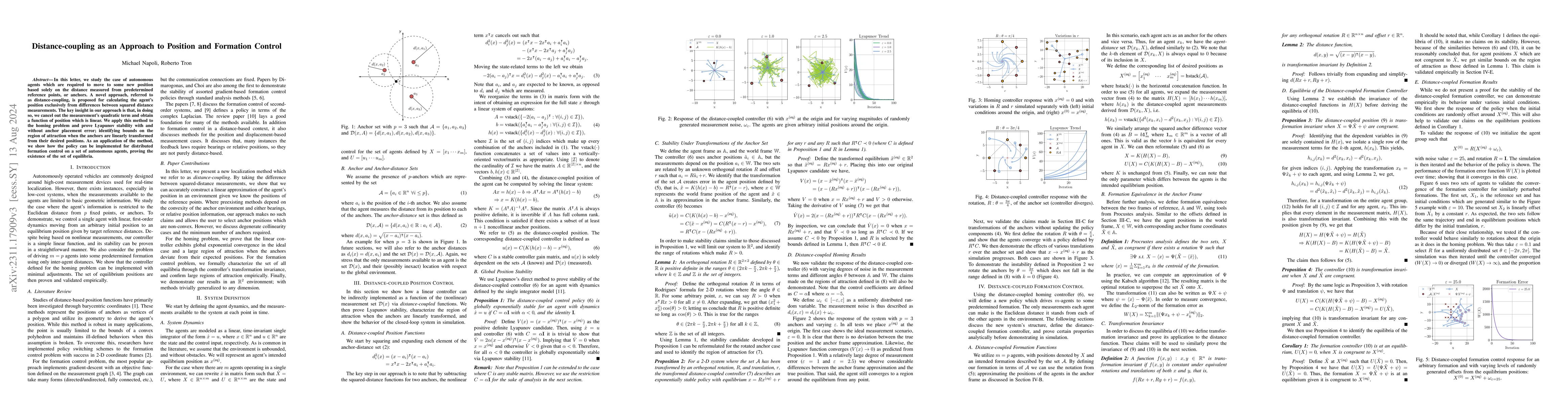 Thumbnail for Distance-coupling as an Approach to Position and Formation Control