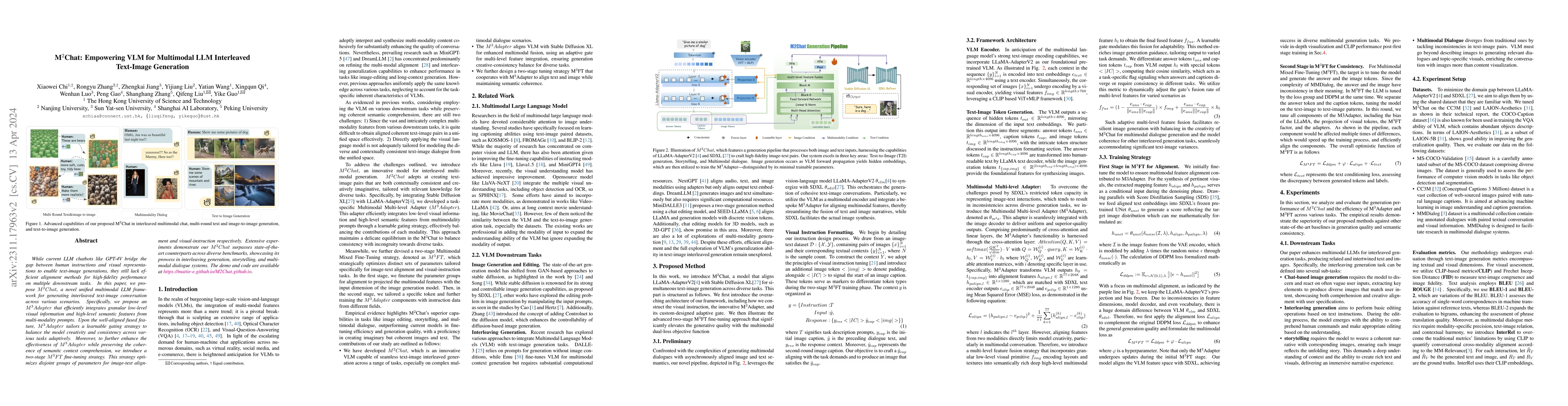 Thumbnail for M$^{2}$Chat: Empowering VLM for Multimodal LLM Interleaved Text-Image
  Generation