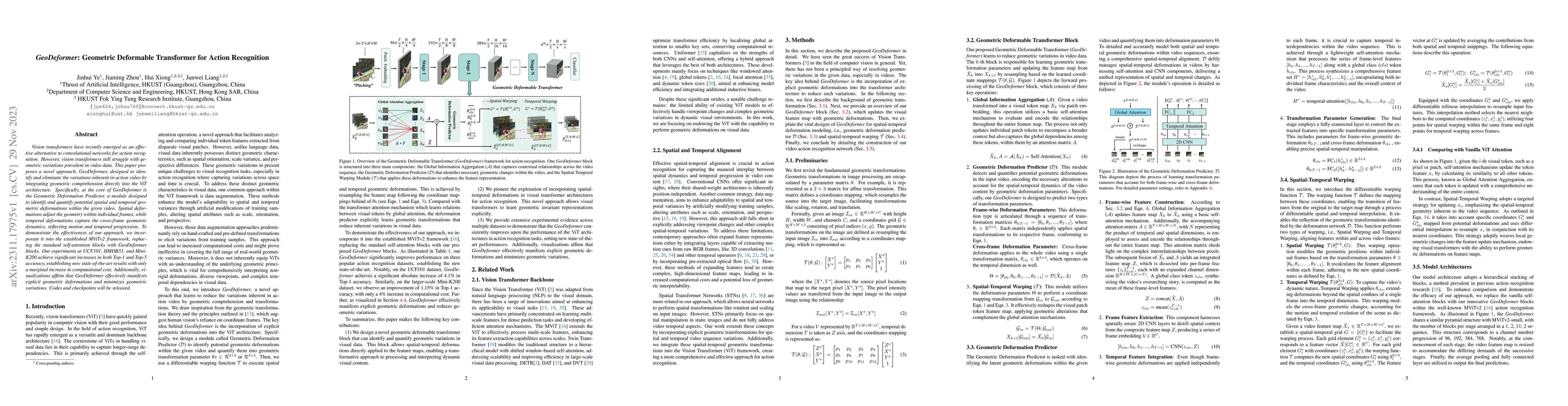 Thumbnail for GeoDeformer: Geometric Deformable Transformer for Action Recognition