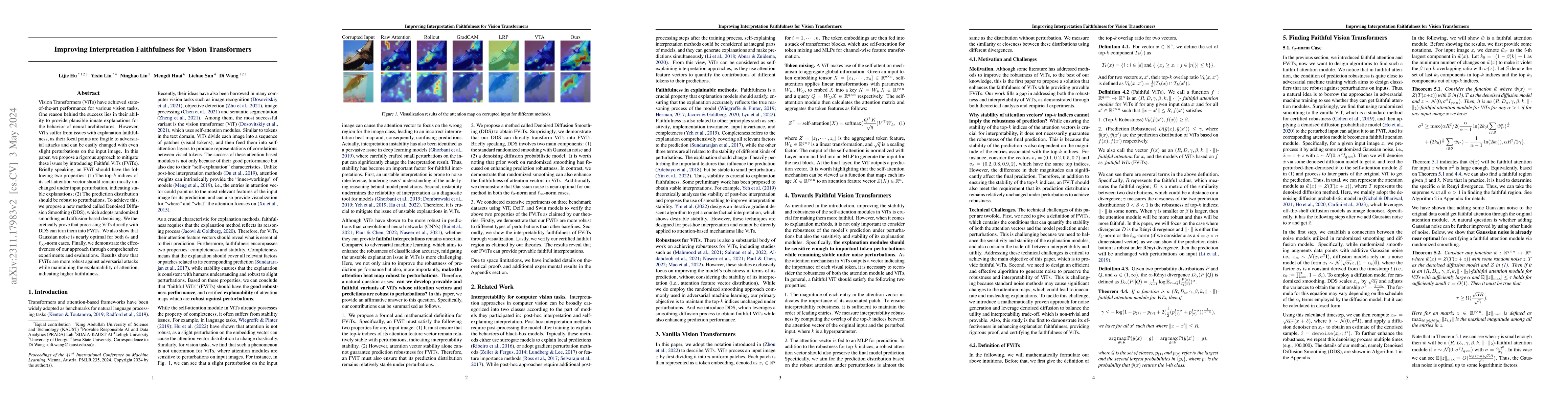 Thumbnail for Improving Interpretation Faithfulness for Vision Transformers