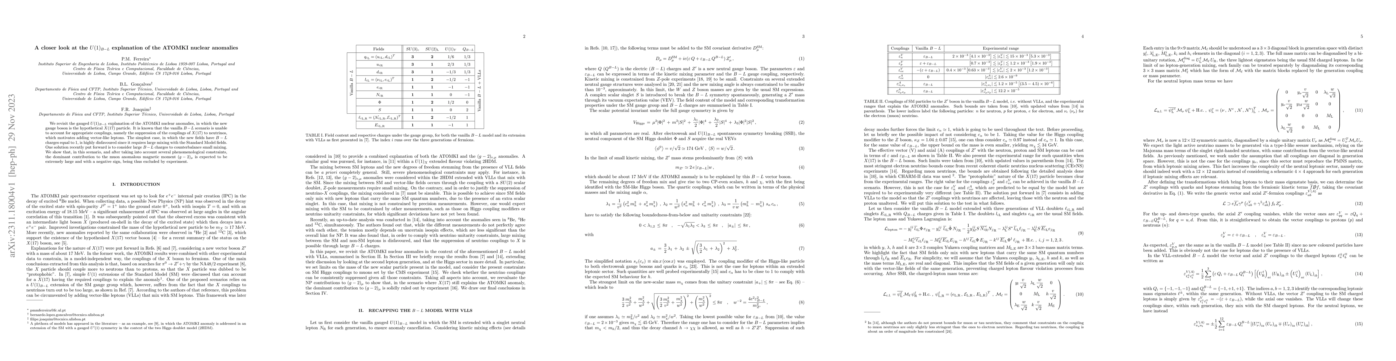 Thumbnail for A closer look at the $U(1)_{B-L}$ explanation of the ATOMKI nuclear
  anomalies