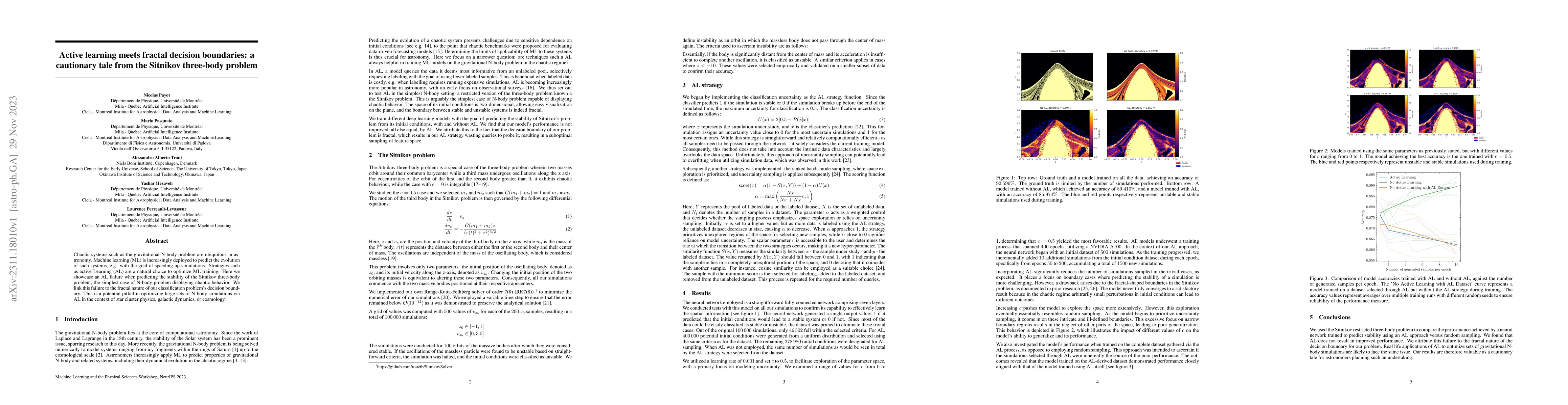 Thumbnail for Active learning meets fractal decision boundaries: a cautionary tale
  from the Sitnikov three-body problem