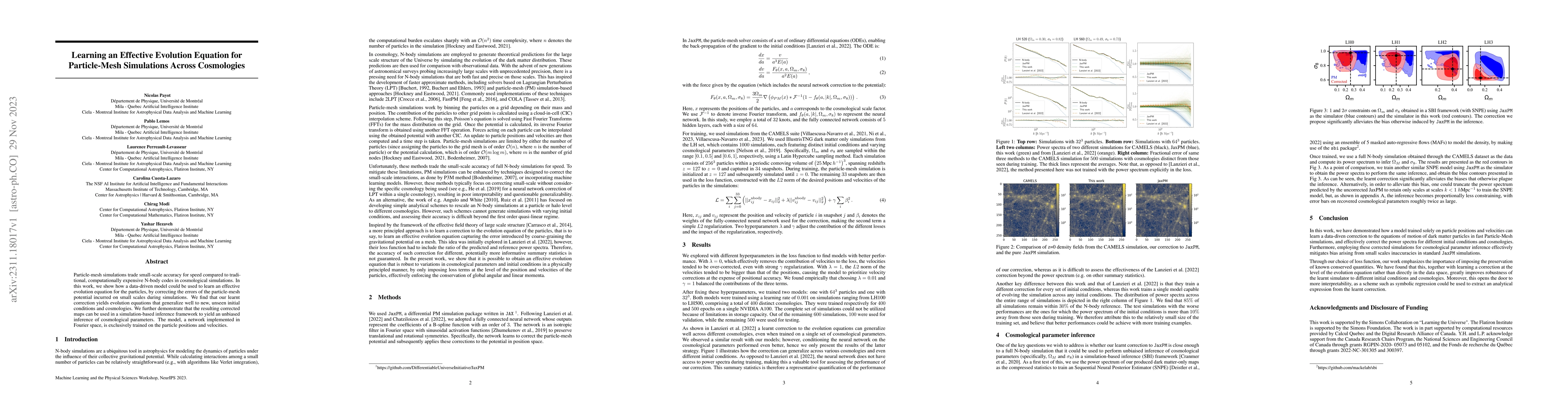 Thumbnail for Learning an Effective Evolution Equation for Particle-Mesh Simulations
  Across Cosmologies