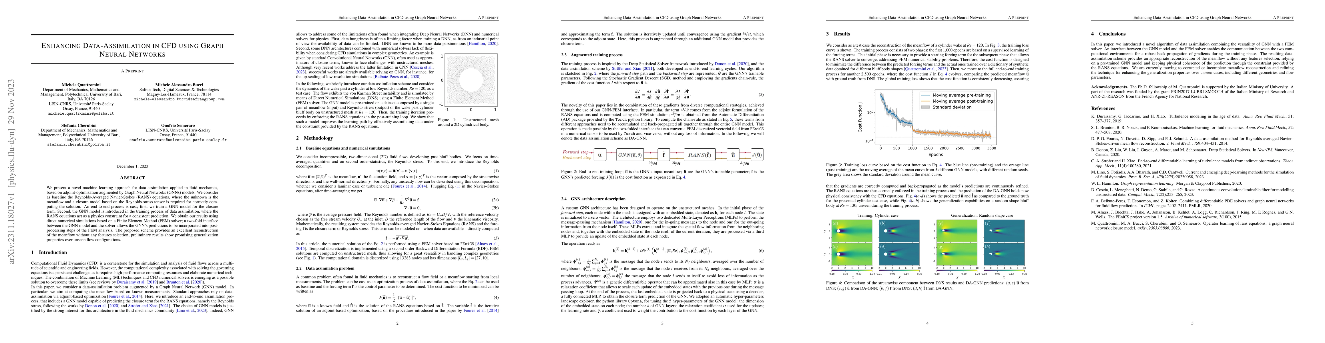 Thumbnail for Enhancing Data-Assimilation in CFD using Graph Neural Networks