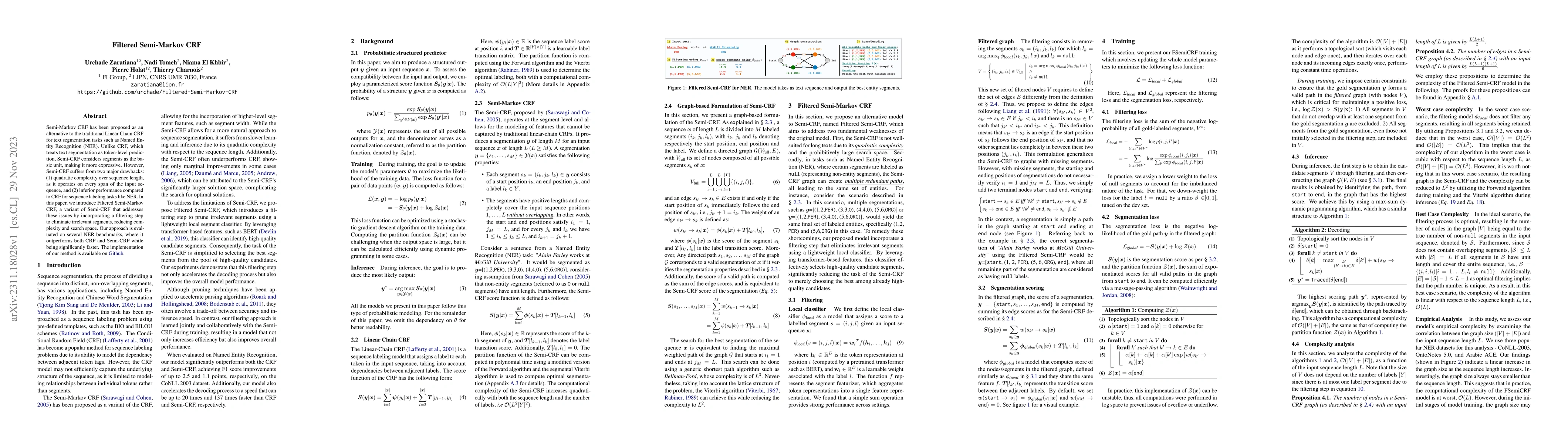 Thumbnail for Filtered Semi-Markov CRF