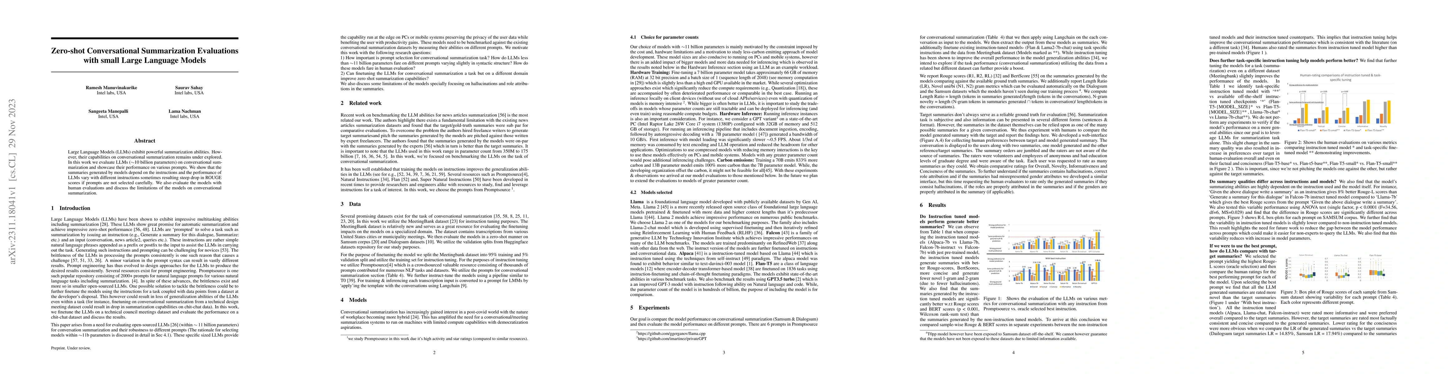 Thumbnail for Zero-shot Conversational Summarization Evaluations with small Large
  Language Models