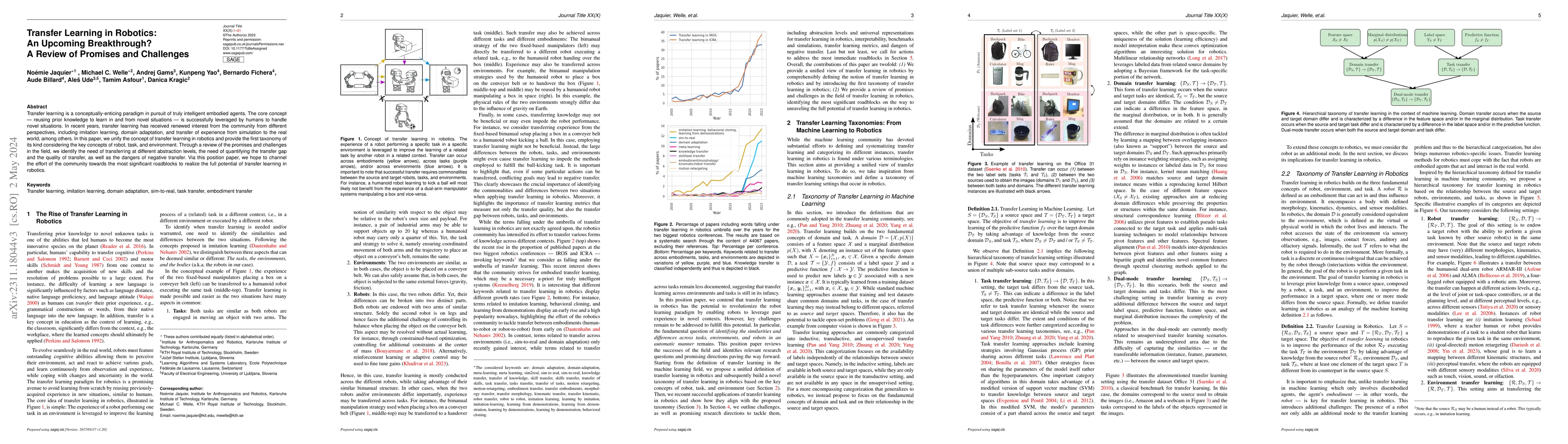 Thumbnail for Transfer Learning in Robotics: An Upcoming Breakthrough? A Review of
  Promises and Challenges