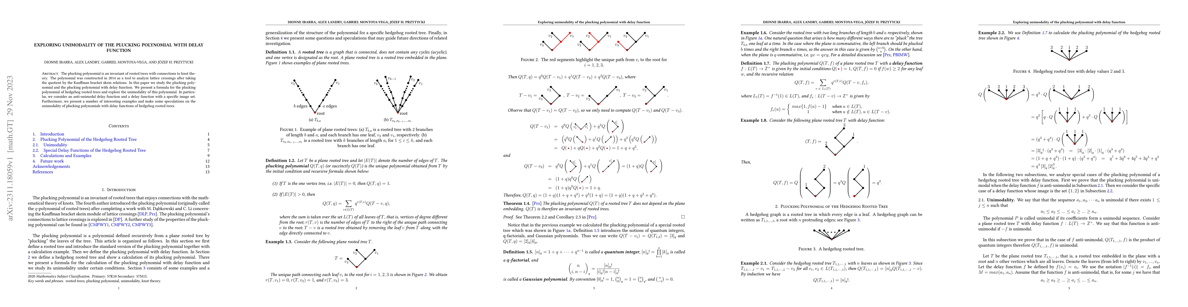 Thumbnail for Exploring unimodality of the plucking polynomial with delay function