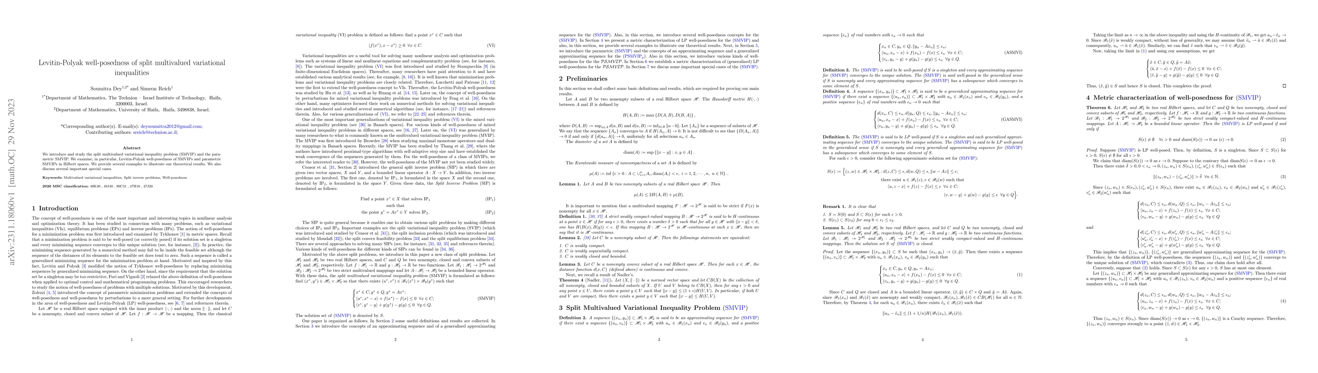 Thumbnail for Levitin-Polyak well-posedness of split multivalued variational
  inequalities