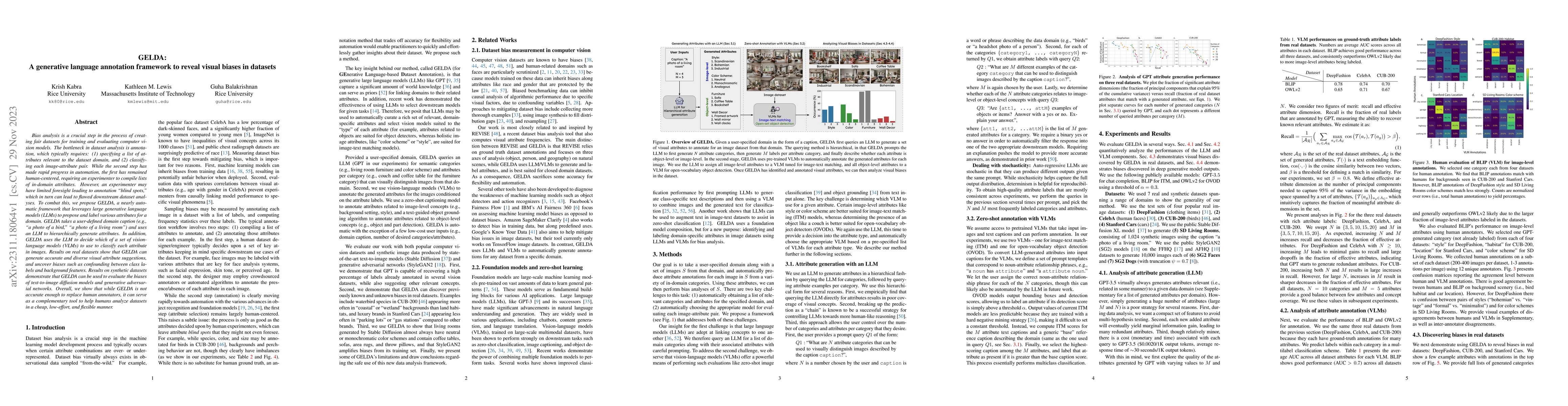 Thumbnail for GELDA: A generative language annotation framework to reveal visual
  biases in datasets