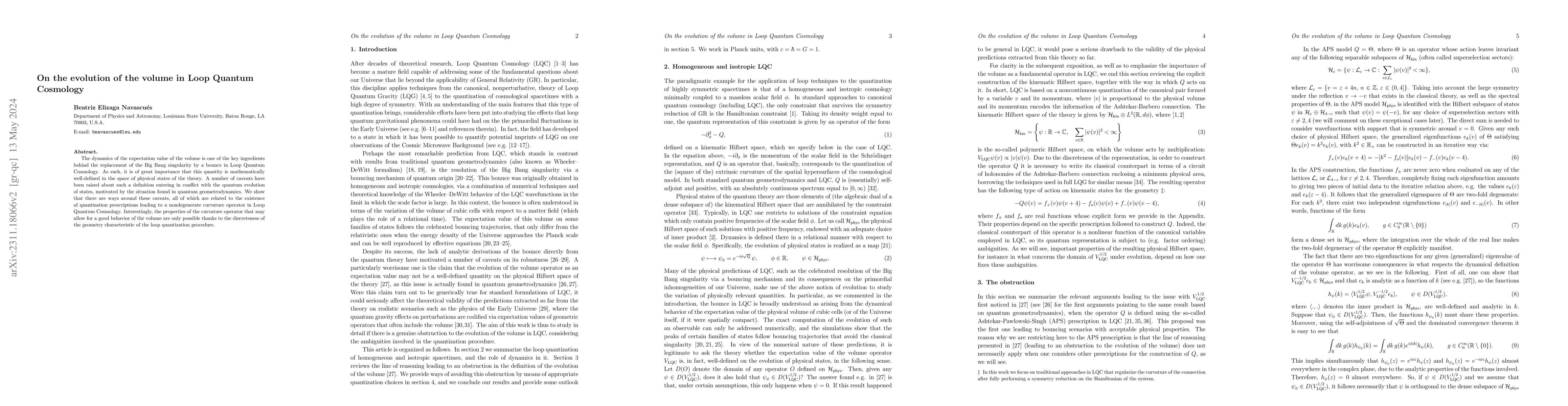 Thumbnail for On the evolution of the volume in Loop Quantum Cosmology