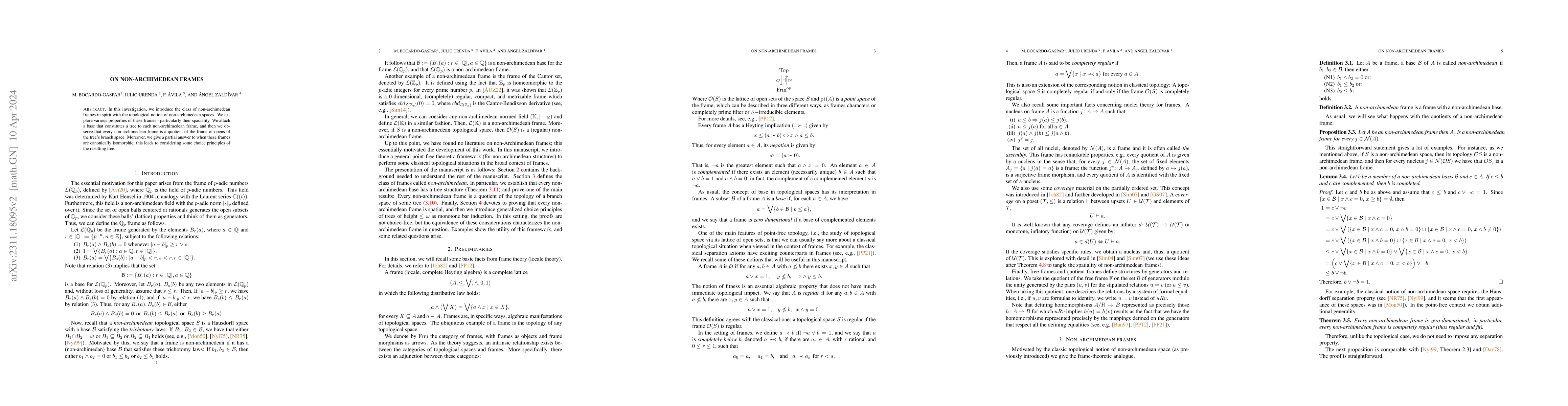 Thumbnail for On non-archimedean frames